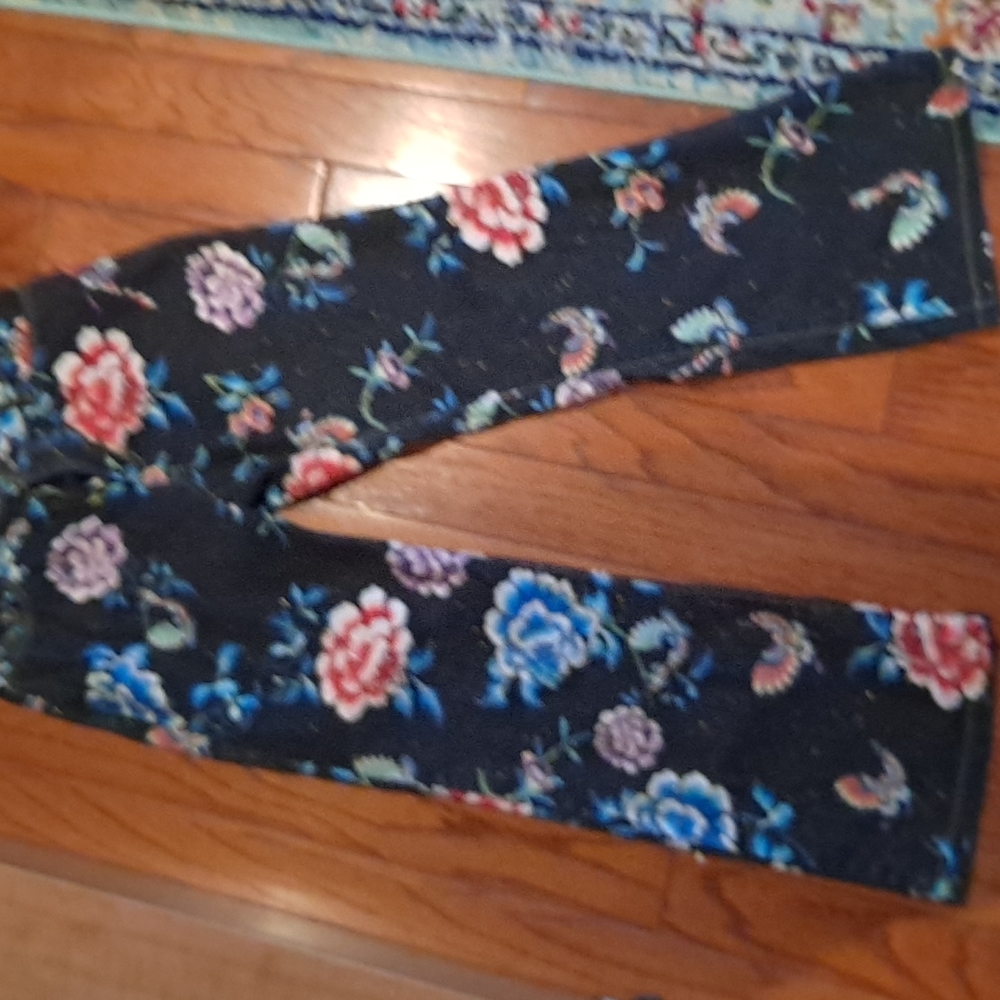 Beautiful Sparkly Just Cavalli Black Butterfly Jeans 29 x 28 inseam